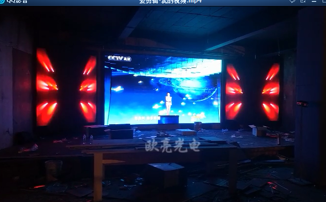 宁夏泾源县生态酒店P4全彩LED显示屏效果